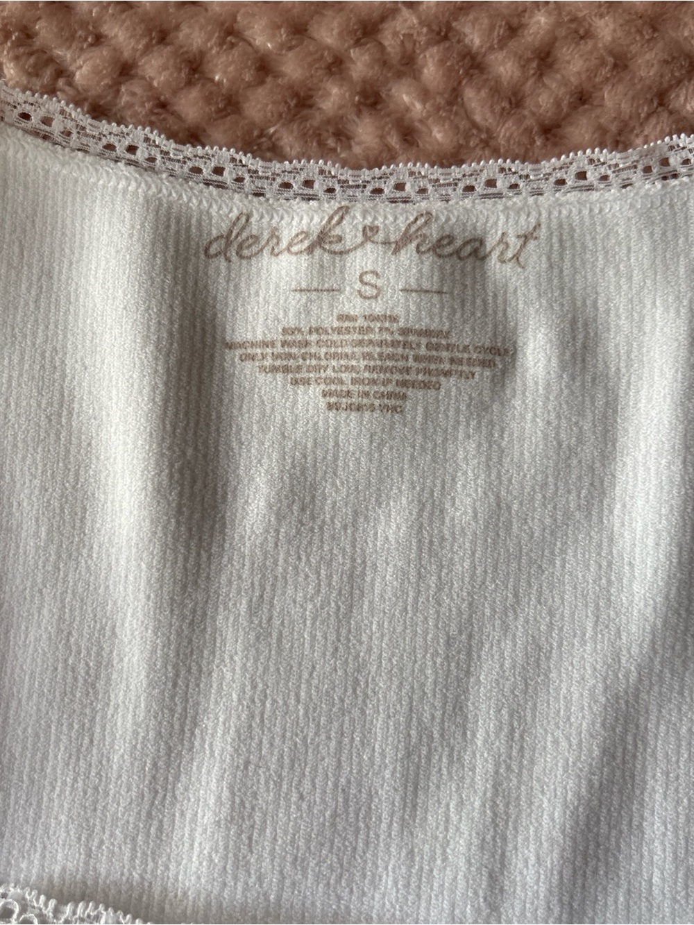 NWT Derek Heart Sweetheart Square Neck Ribbed Long Sleeve Top - White - Picture 2 of 4